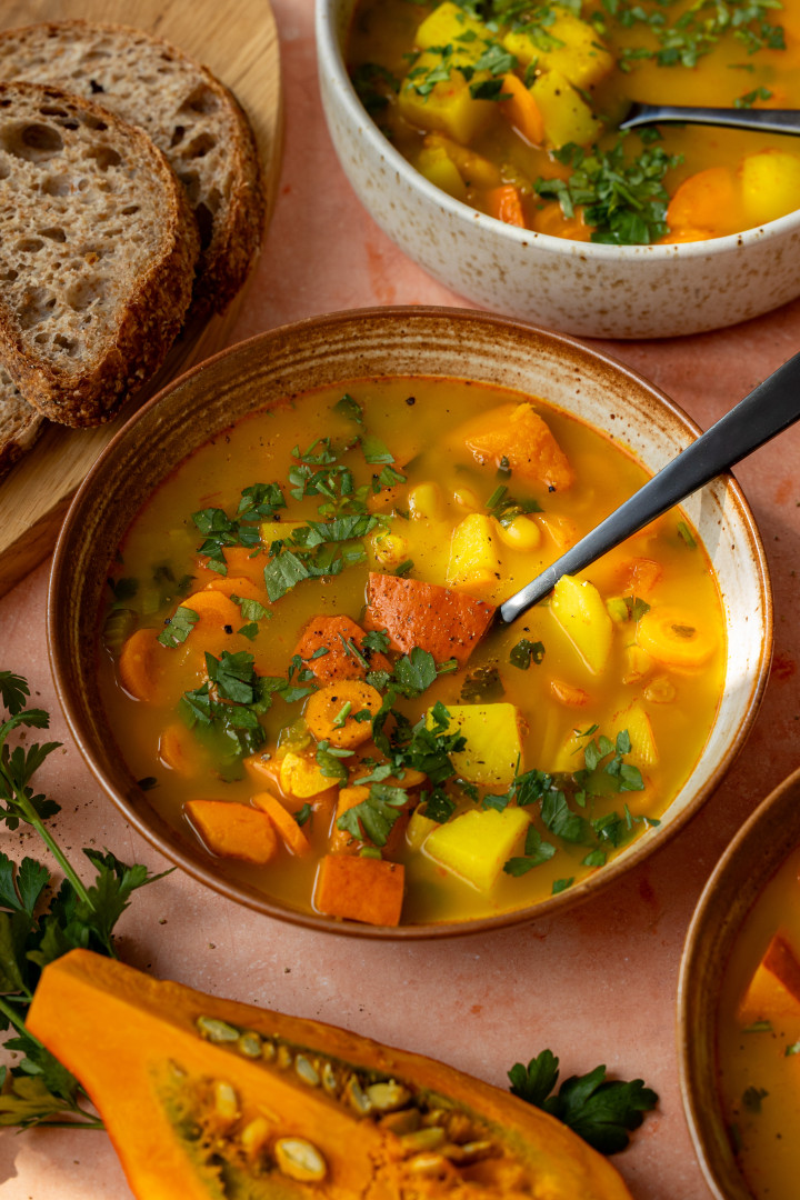 Tekvica tekvicovo- fazuľová polievka