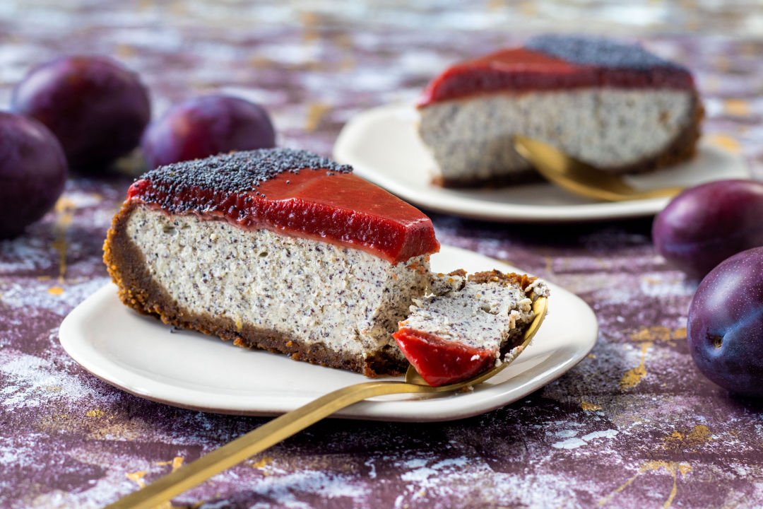 švestkový cheesecake