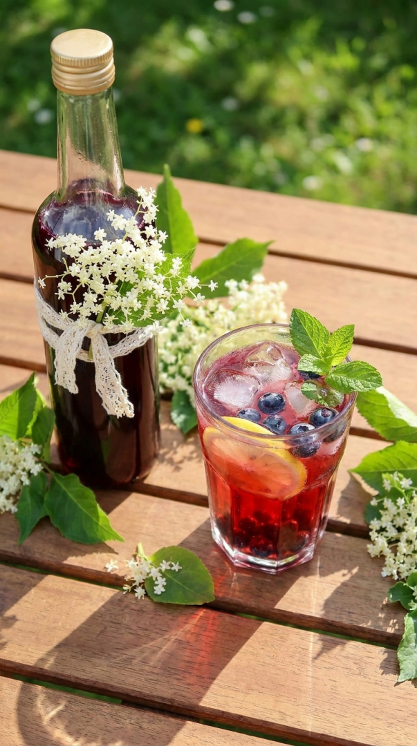 bazový sirup recept čučoriedkový sirup