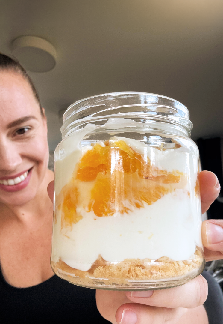 tvarohový dezert pomaranč